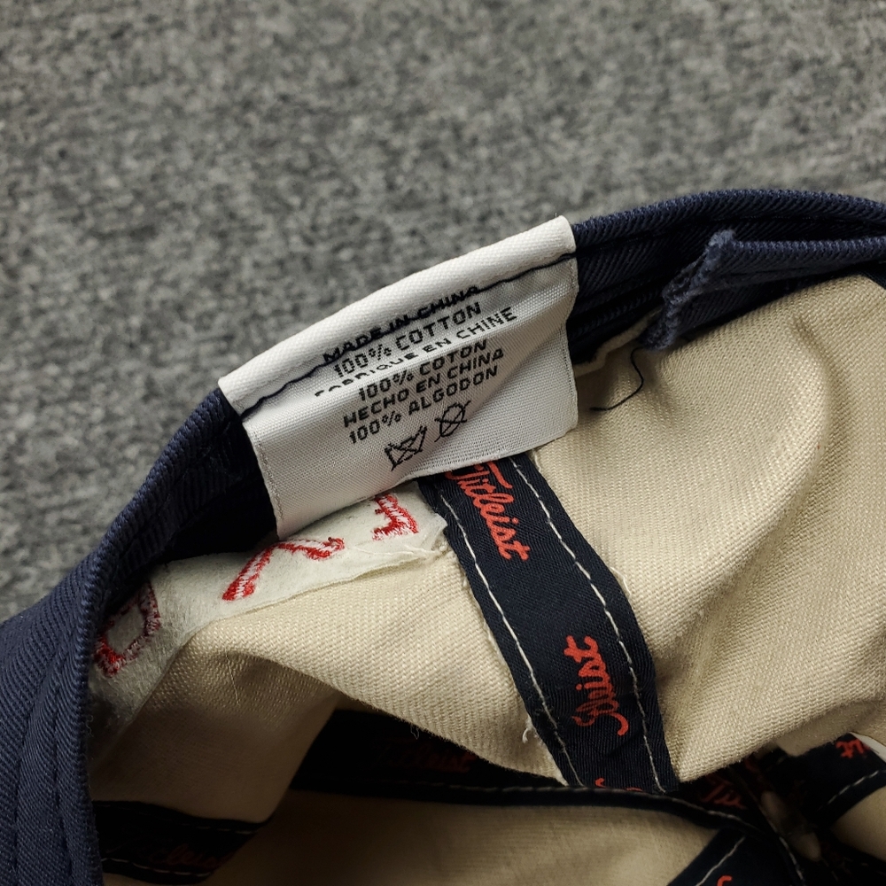 Titleist FootJoy FJ Pro V1 Hat Cap Jr Youth Strap Back Golf Spellout Script Tan - Picture 9 of 11